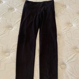Lysse Brand Black Faux Suede Leggings Sz. M